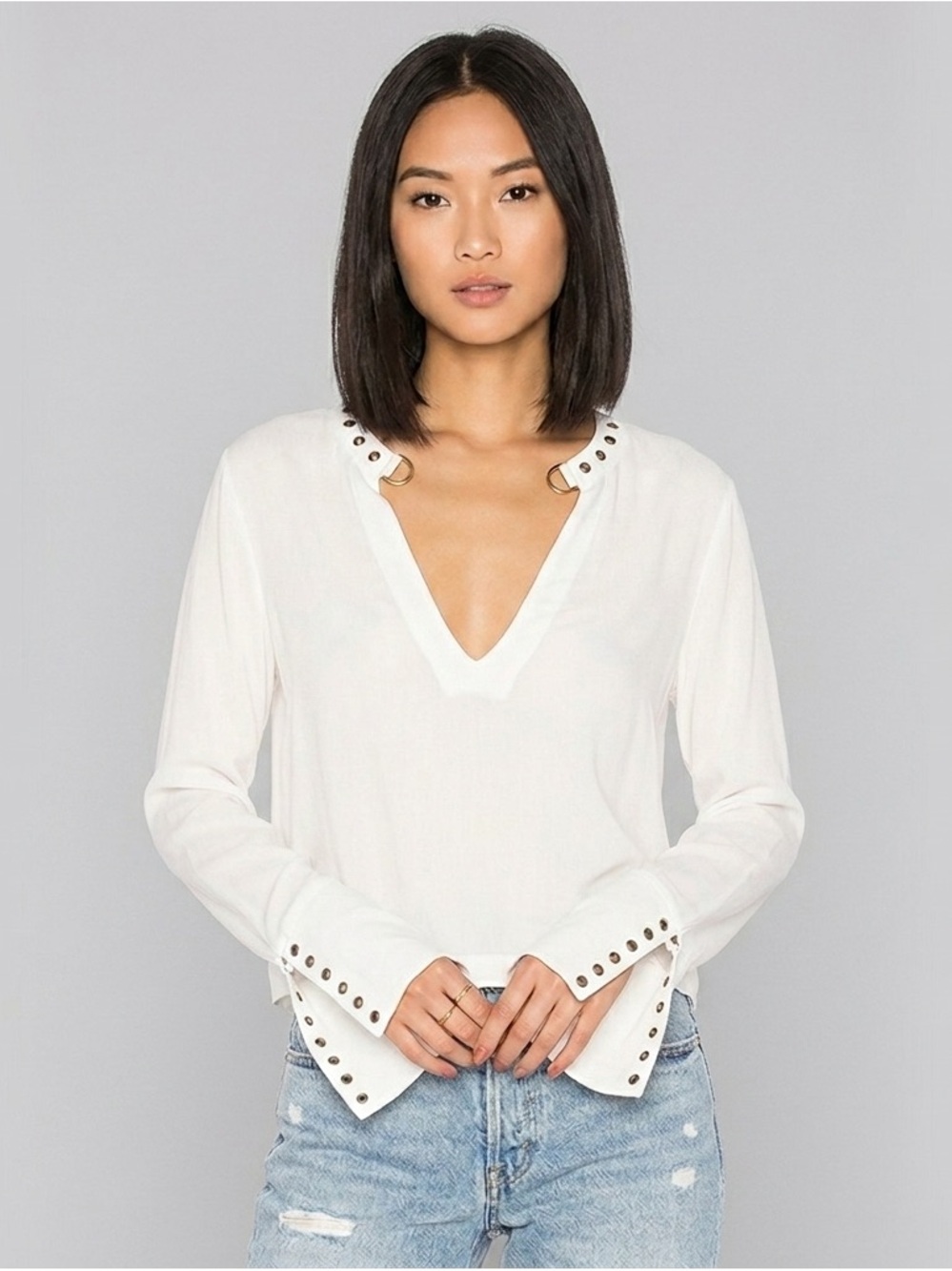 NWT Free People Jump to the Beat Top in Ivory XS